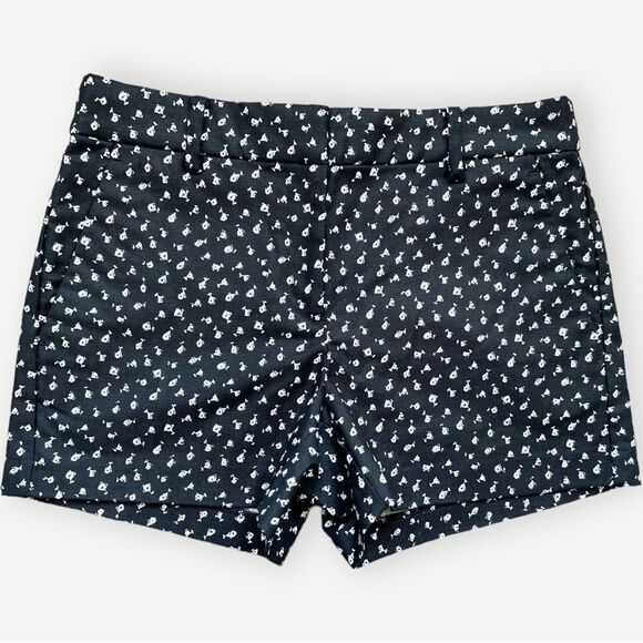 Ann Taylor LOFT Petites Riviera Black & White Shorts in Rose Print. 2P. NEW. - Picture 4 of 11